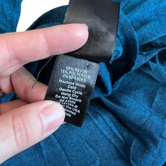 Agnes & Dora Teal Open Front Maxi Duster Cardigan Sweater M - Picture 4 of 4